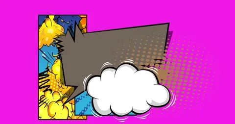Cartoon comic background on pink 库存影片 338220272
