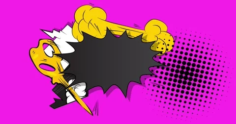 Cartoon comic background on pink video 库存影片 338220269