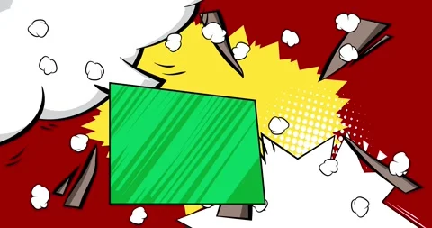 Cartoon comic background on red Stock-Footage 339990558