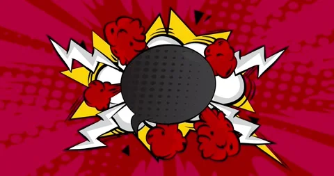 Cartoon comic background on red video Stock Footage 337600000