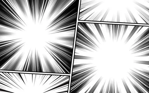 Cartoon comic background set. Black and white comic poster with halftone el.. Stock Illustration