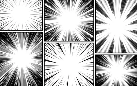 Cartoon comic background set. Comic poster with halftone elements. Retro Po.. Stock Illustration