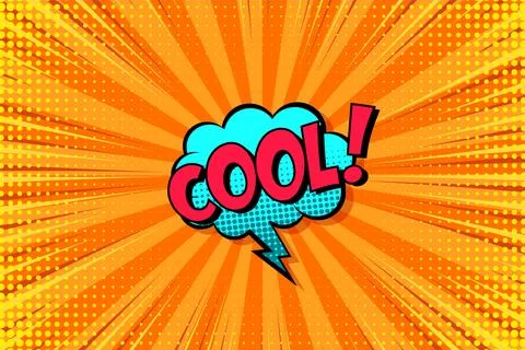 Cartoon comic background. Speech bubble. Comics book colorful poster with Stock Illustration