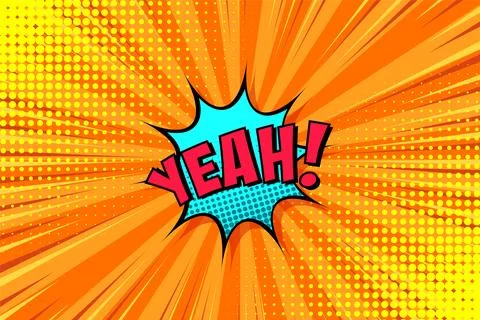 Cartoon comic background. Speech bubble. Comics book colorful poster with イラスト素材