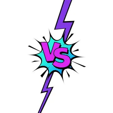 Cartoon comic background. Vs, fight versus. Comics book colorful competition Stock-Illustration
