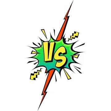 Cartoon comic background. Vs, fight versus. Comics book colorful competition Illustrazione stock