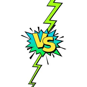 Cartoon comic background. Vs, fight versus. Comics book colorful competition Stock Illustration