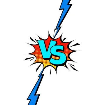 Cartoon comic background. Vs, fight versus. Comics book colorful competition イラスト素材