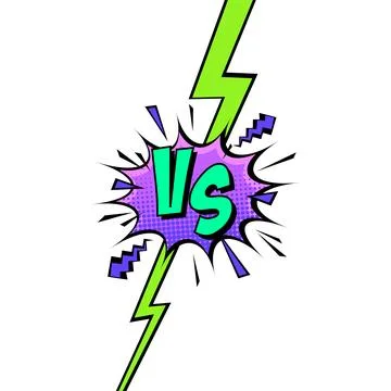 Cartoon comic background. Vs, fight versus. Comics book colorful competition Illustrazione stock
