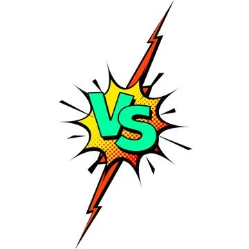 Cartoon comic background. Vs, fight versus. Comics book colorful competition Stock-Illustration