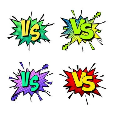 Cartoon comic background. Vs, fight versus. Comics book colorful competition イラスト素材