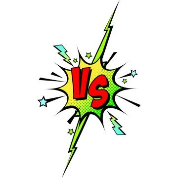 Cartoon comic background. Vs, fight versus. Comics book colorful competition Stock Illustration