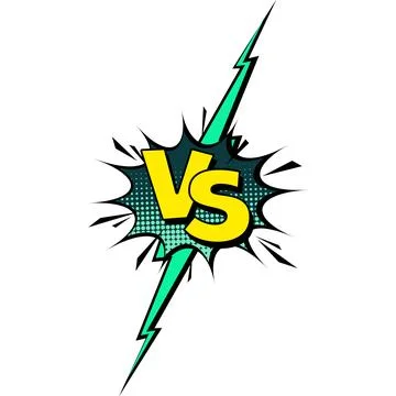 Cartoon comic background. Vs, fight versus. Comics book colorful competition Stock-Illustration