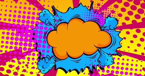 Cartoon comic background on yellow cartoon animated 库存影片 338107275