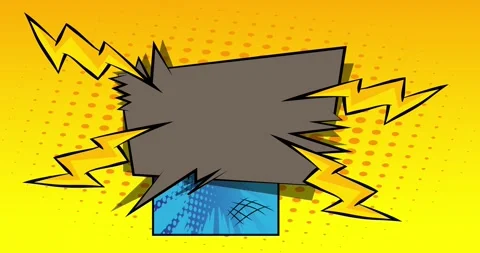 Cartoon comic background on yellow cartoon video 库存影片 338107284