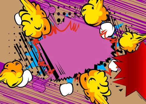 Cartoon, comic book background. Retro vector comics pop art design. Illustrazione stock