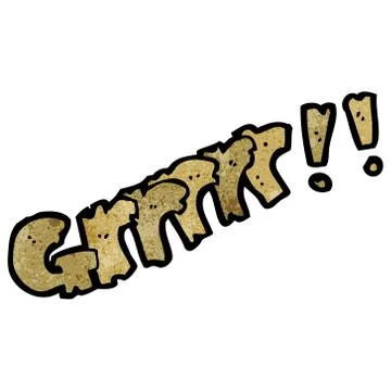 Cartoon comic book growl Stock Illustration
