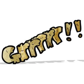 Cartoon comic book growl Stock Illustration