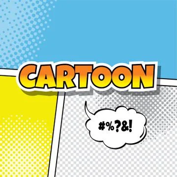 Cartoon comic book template Stock Illustration