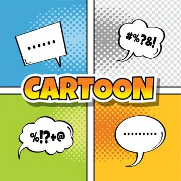 Cartoon comic book template イラスト素材