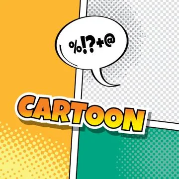Cartoon comic book template Stockillustratie
