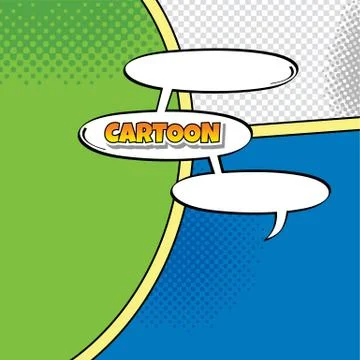 Cartoon comic book template Illustrazione stock