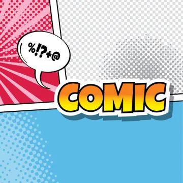 Cartoon comic book template Stockillustratie