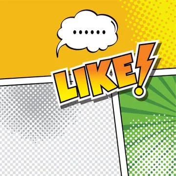 Cartoon comic book template イラスト素材