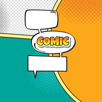 Cartoon comic book template Stock Illustration