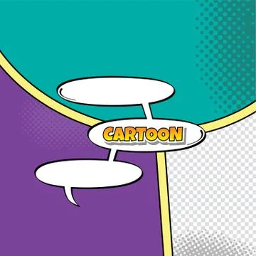 Cartoon comic book template Illustrazione stock