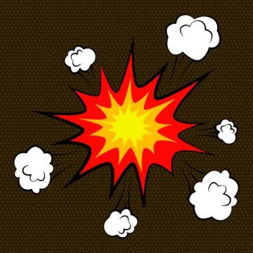 Cartoon comic empty bubbles labels and elements with halftone shadows, retro Stock Illustration