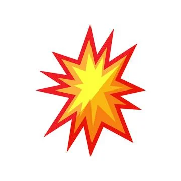 Cartoon comic explosion bursting graphic element design Stock-Illustration