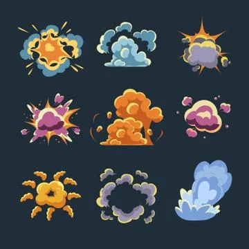 Cartoon Comic Explosion 스톡 일러스트