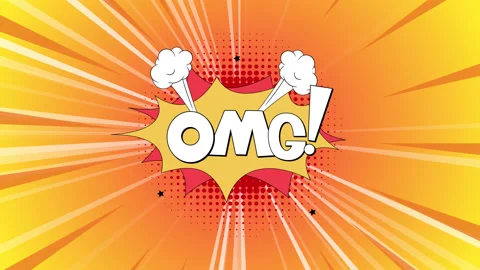 Cartoon comic pattern. omg text. Pop art Vintage background. halftone texture Stock Footage 167322664