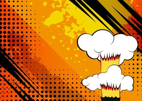 Cartoon comic powerful dynamic textures and grunge effects. Vector pop art Stock Illustration