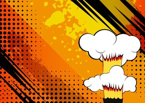 Cartoon comic powerful dynamic textures and grunge effects. Pop art background Stock Illustration