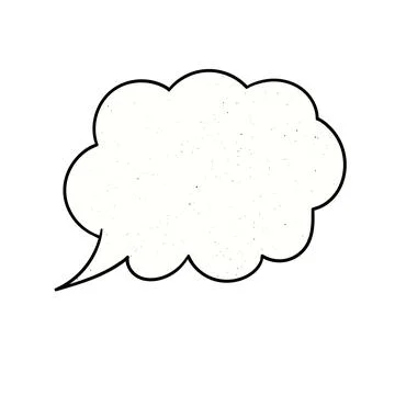 Cartoon comic speech bubble. Cloud for text. Stock Illustration
