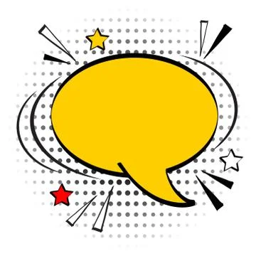 Cartoon, Comic Speech Bubbles, Empty Dialog Clouds with Halftone Dot Backgrou 스톡 일러스트