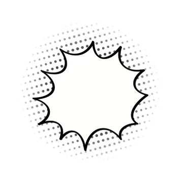 Cartoon, Comic Speech Bubbles, Empty Dialog Clouds with Halftone Dot Backgrou Stock Illustration