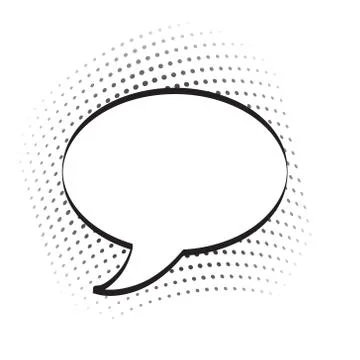 Cartoon, Comic Speech Bubbles, Empty Dialog Clouds with Halftone Dot Backgrou 스톡 일러스트
