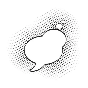Cartoon, Comic Speech Bubbles, Empty Dialog Clouds with Halftone Dot Backgrou Stock Illustration