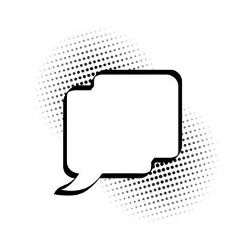 Cartoon, Comic Speech Bubbles, Empty Dialog Clouds with Halftone Dot Backgrou Illustrazione stock