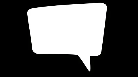 Cartoon comics speech ballons with alpha channel Stock Footage 121456750