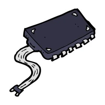 Cartoon computer chip Stockillustratie