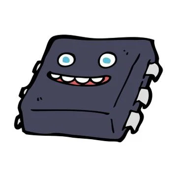Cartoon computer chip Stockillustratie