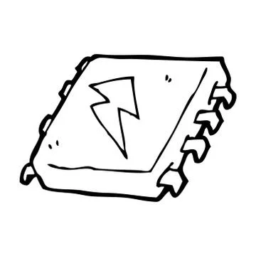 Cartoon computer chip Stock Illustration