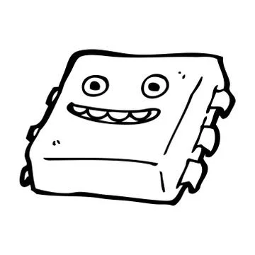 Cartoon computer chip イラスト素材