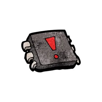 Cartoon computer chip 스톡 일러스트
