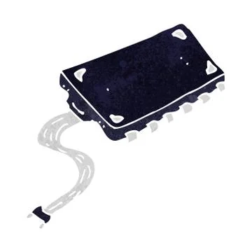 Cartoon computer chip Stockillustratie