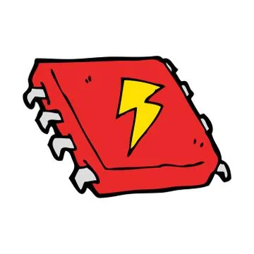 Cartoon computer chip 스톡 일러스트